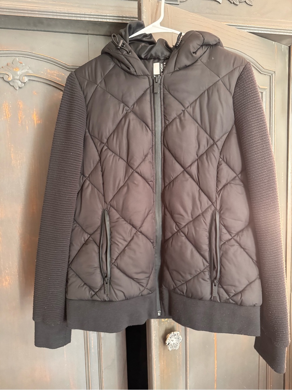 Marc New York Black Quilted Hooded Jacket - Women